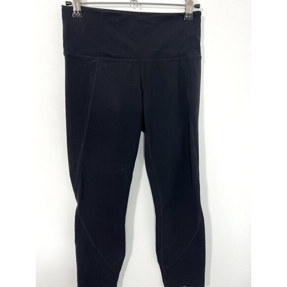 Athleta Black Cropped Leggings Midi Pants Size XS - Picture 2 of 5